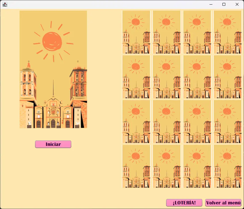 Lotería mexicana - Pantalla de Juego