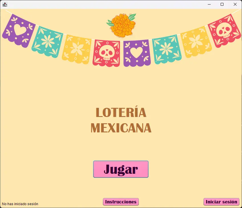 Lotería mexicana - Pantalla Principal